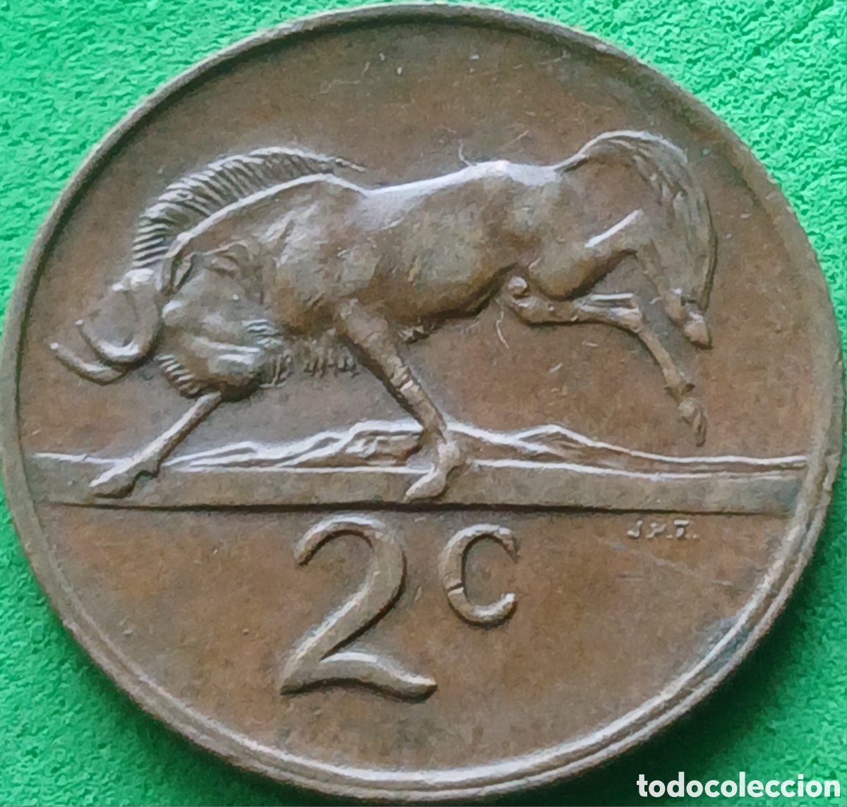 Monedas antiguas de &Aacute;frica: South &Aacute;frica 2 cents 1974 km#83