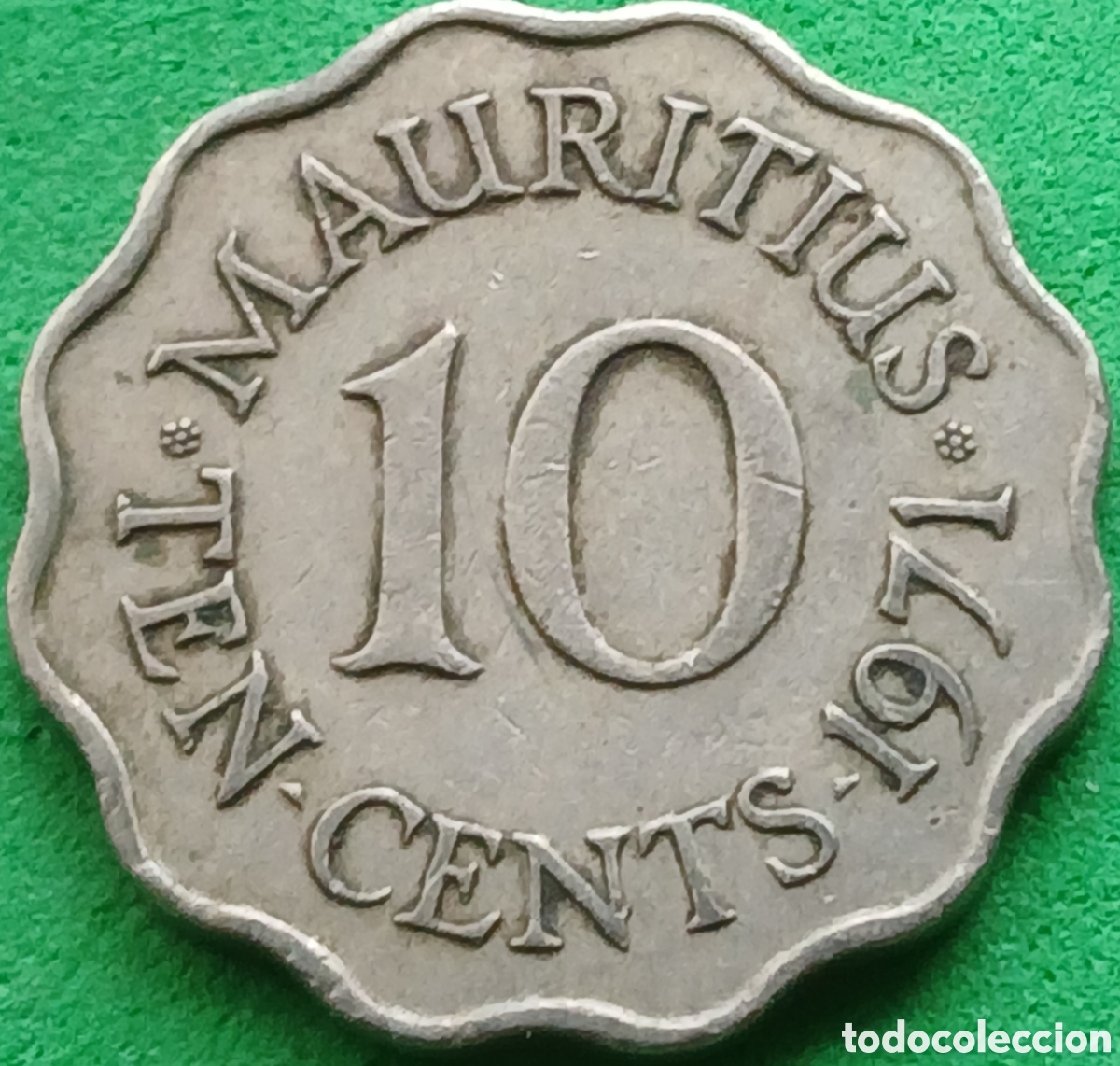 Monedas antiguas de &Aacute;frica: Mauricio 10 cents 1971 km#33