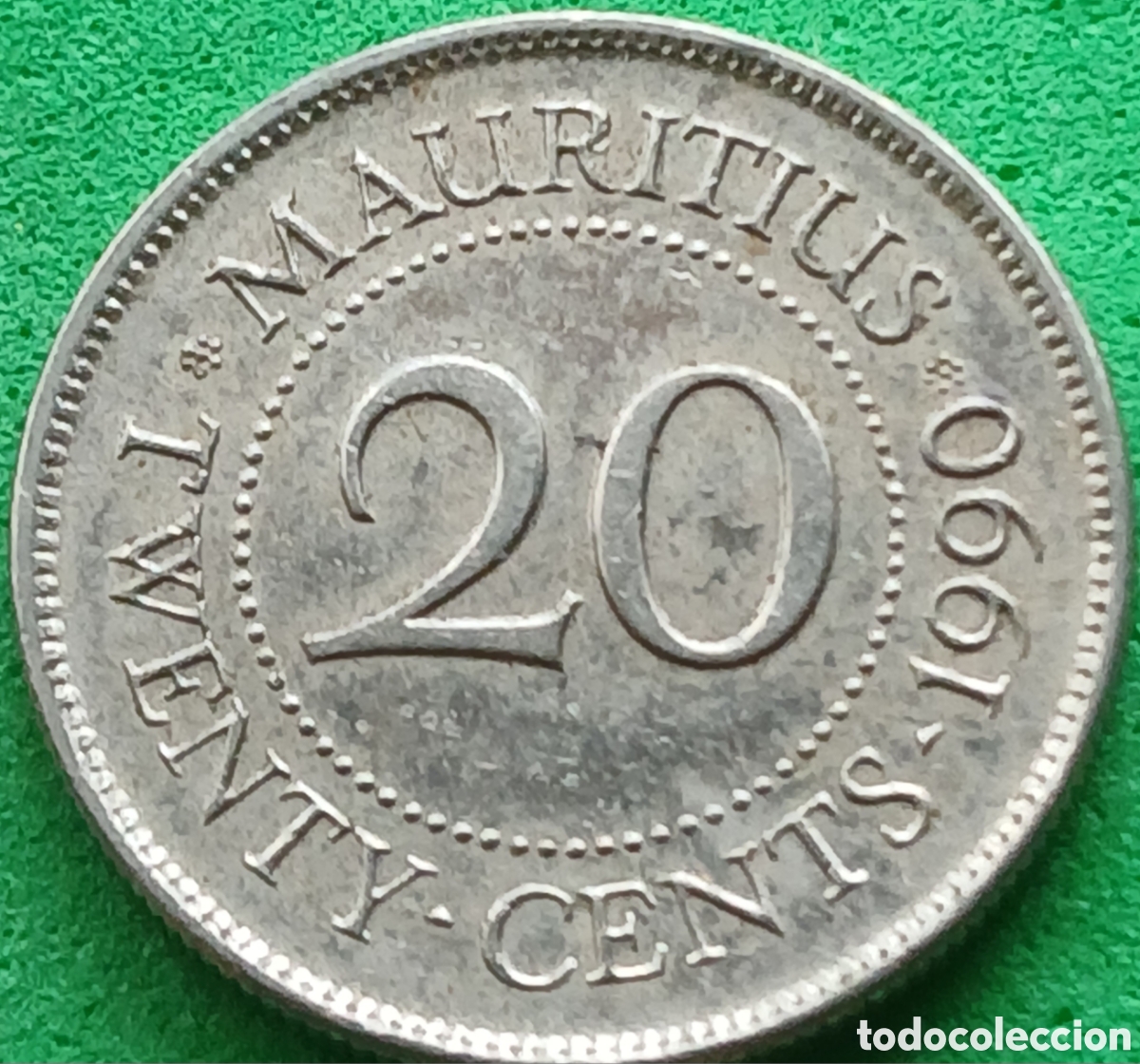 Monedas antiguas de &Aacute;frica: Mauricio 20 cents 1990 km#53