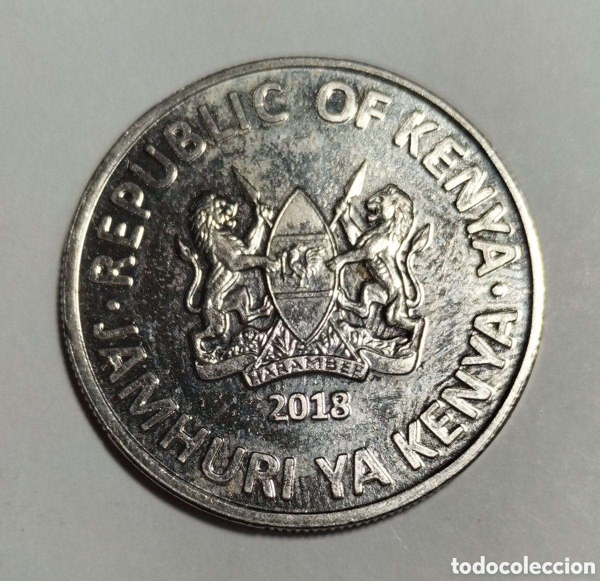 Monedas antiguas de &Aacute;frica: Moneda 1 Chel&iacute;n 2018 Kenia. - Foto 2