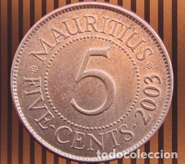 Monedas antiguas de &Aacute;frica: 5 CENTS 2003 MAURITIUS - Foto 2