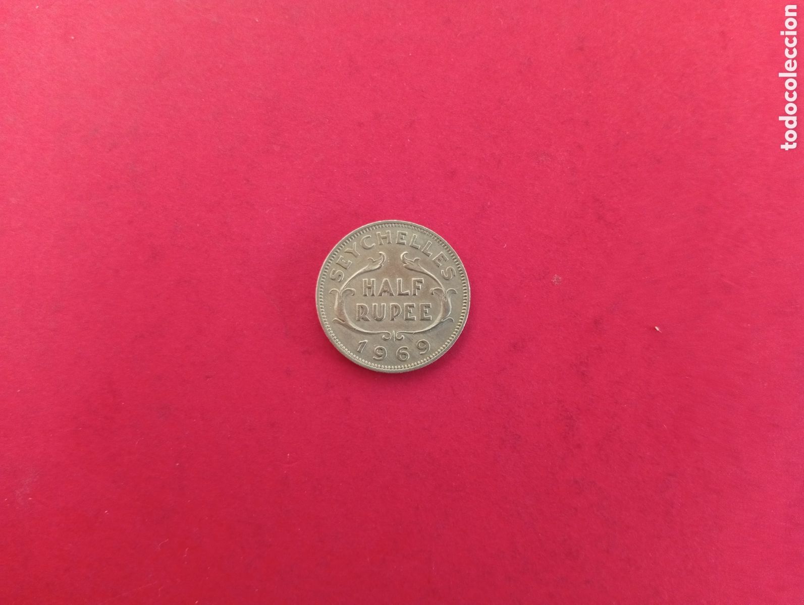 Monedas antiguas de &Aacute;frica: 1/2 rupia de Seychelles 1969
