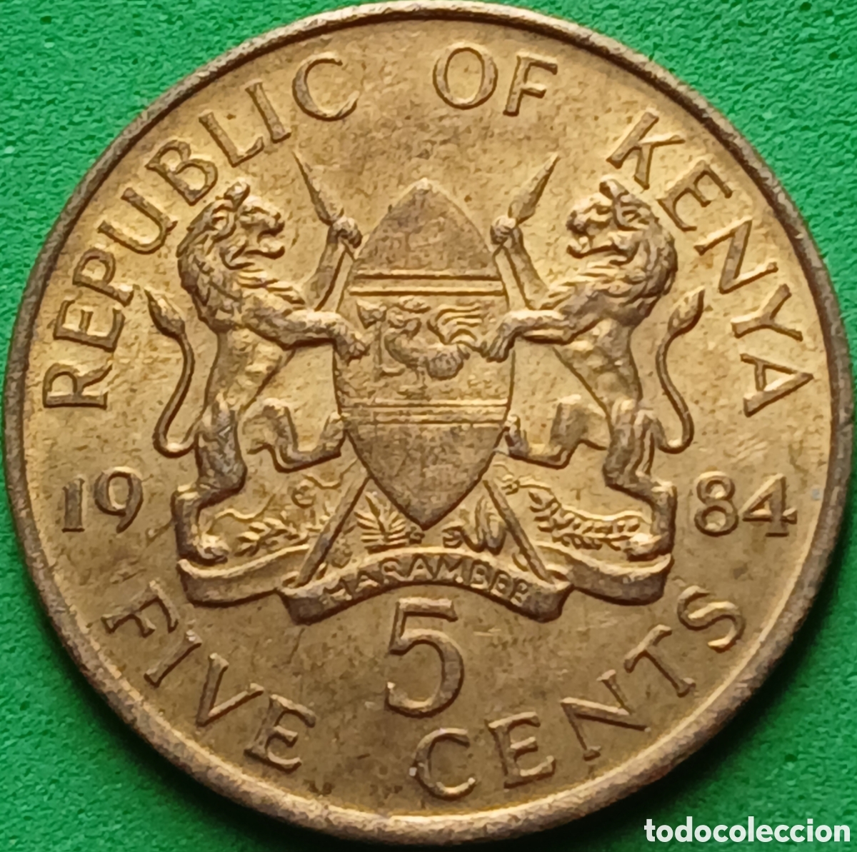 Monedas antiguas de &Aacute;frica: Kenya five cents 1984 km#17