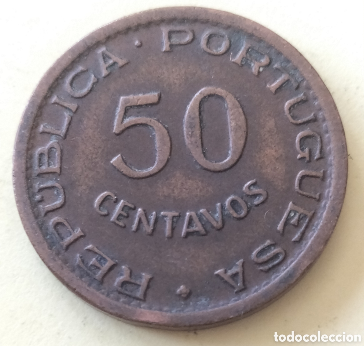 Monedas antiguas de &Aacute;frica: Moneda 50 centavos 1954 Angola. - Foto 2