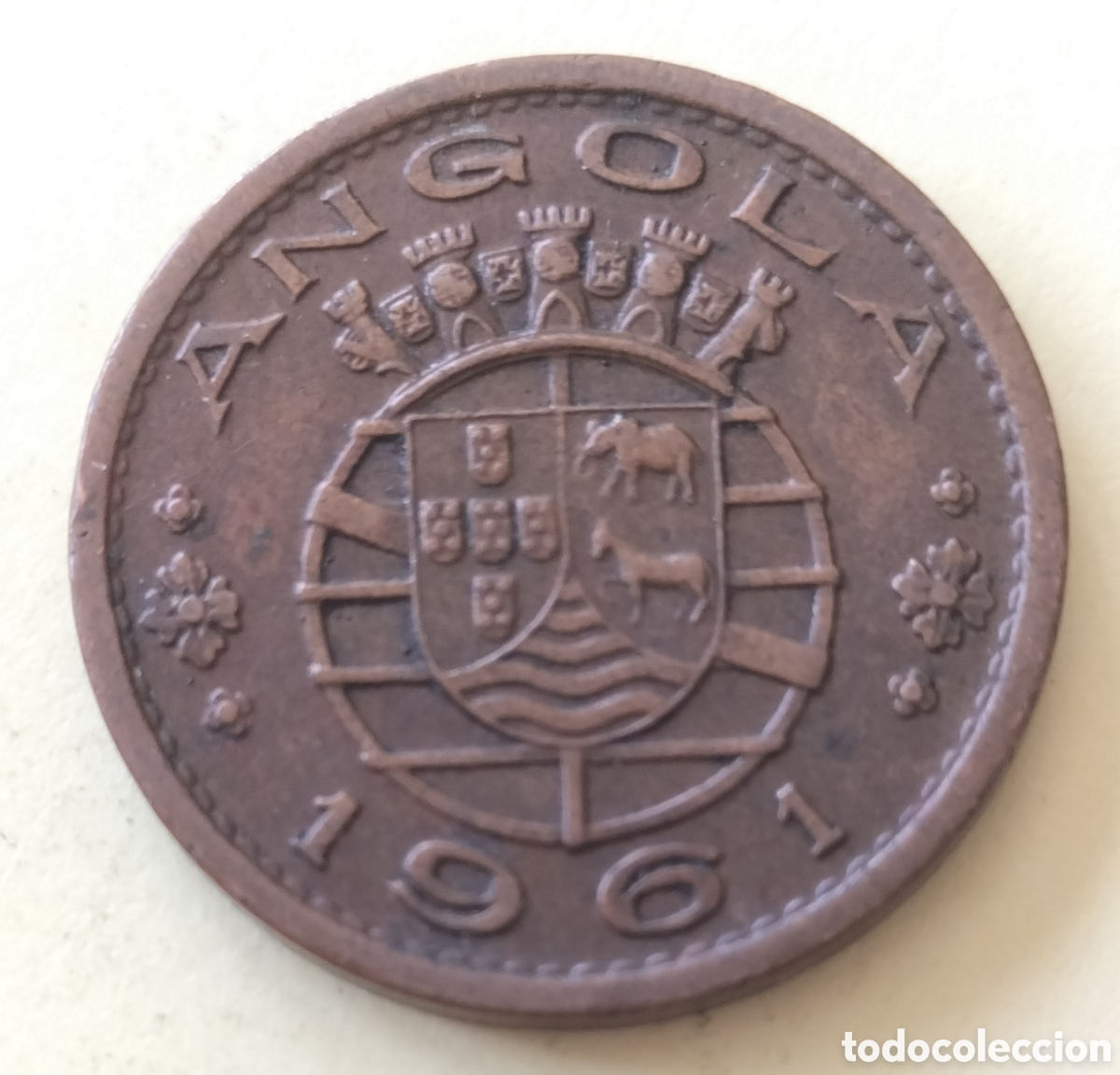 Monedas antiguas de &Aacute;frica: Moneda 50 centavos 1961 Angola.