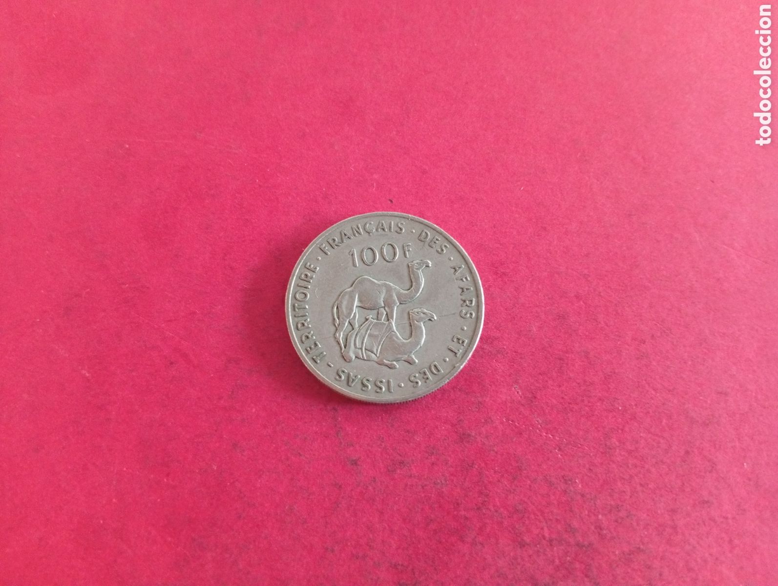 Monedas antiguas de &Aacute;frica: 100 francos Afars Issas 1970