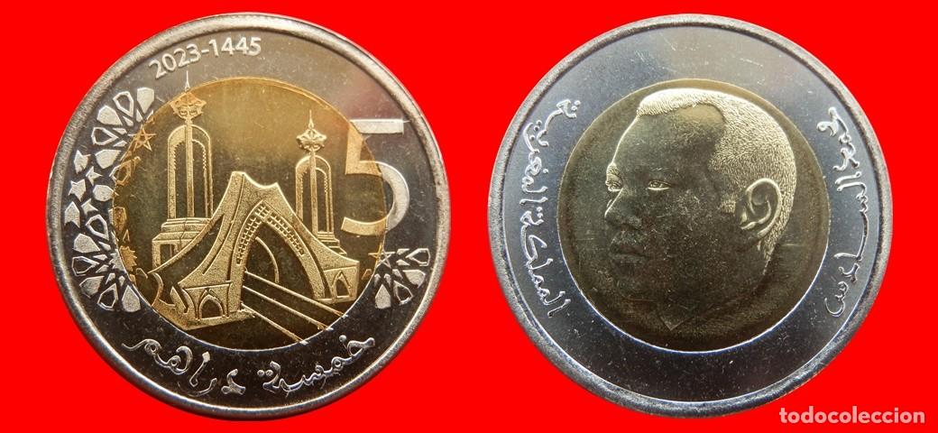 Monedas antiguas de &Aacute;frica: 5 DIRHAMS 2023 SIN CIRCULAR MARRUECOS-8883SC