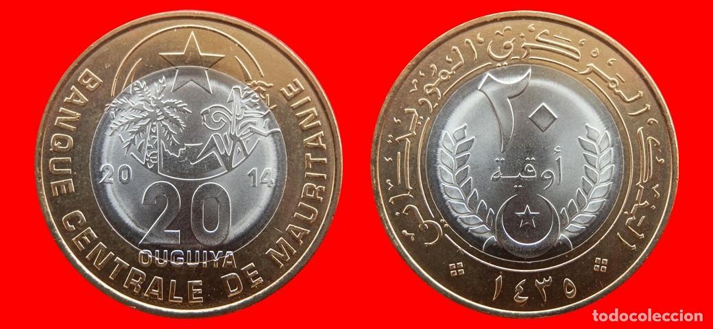 Monedas antiguas de &Aacute;frica: 20 OUGUIYA 2014 SIN CIRCULAR MAURITANIA-8859SC
