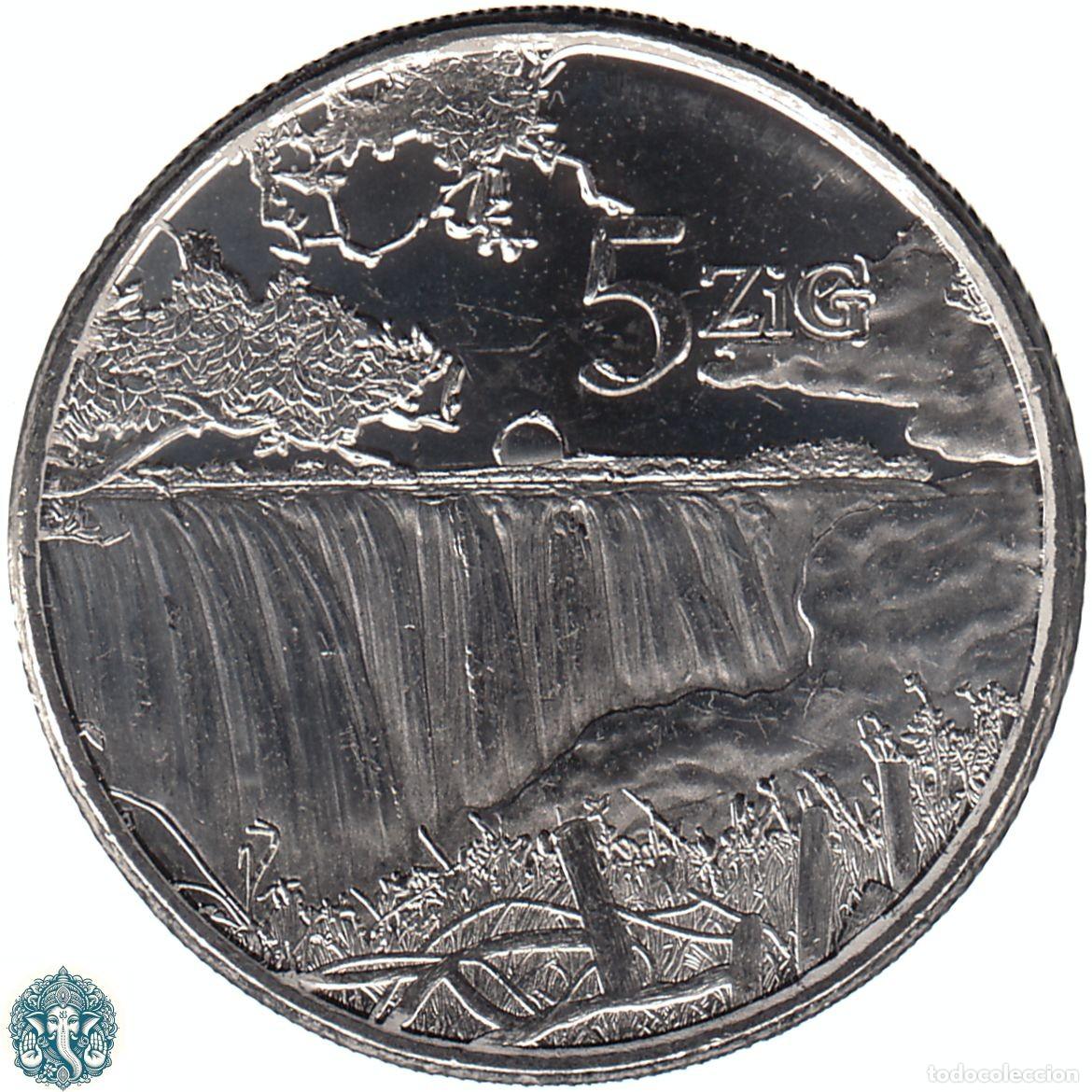 Monedas antiguas de &Aacute;frica: ZIMBABUE 5 Zig 2024 KM#- ZIMBABWE