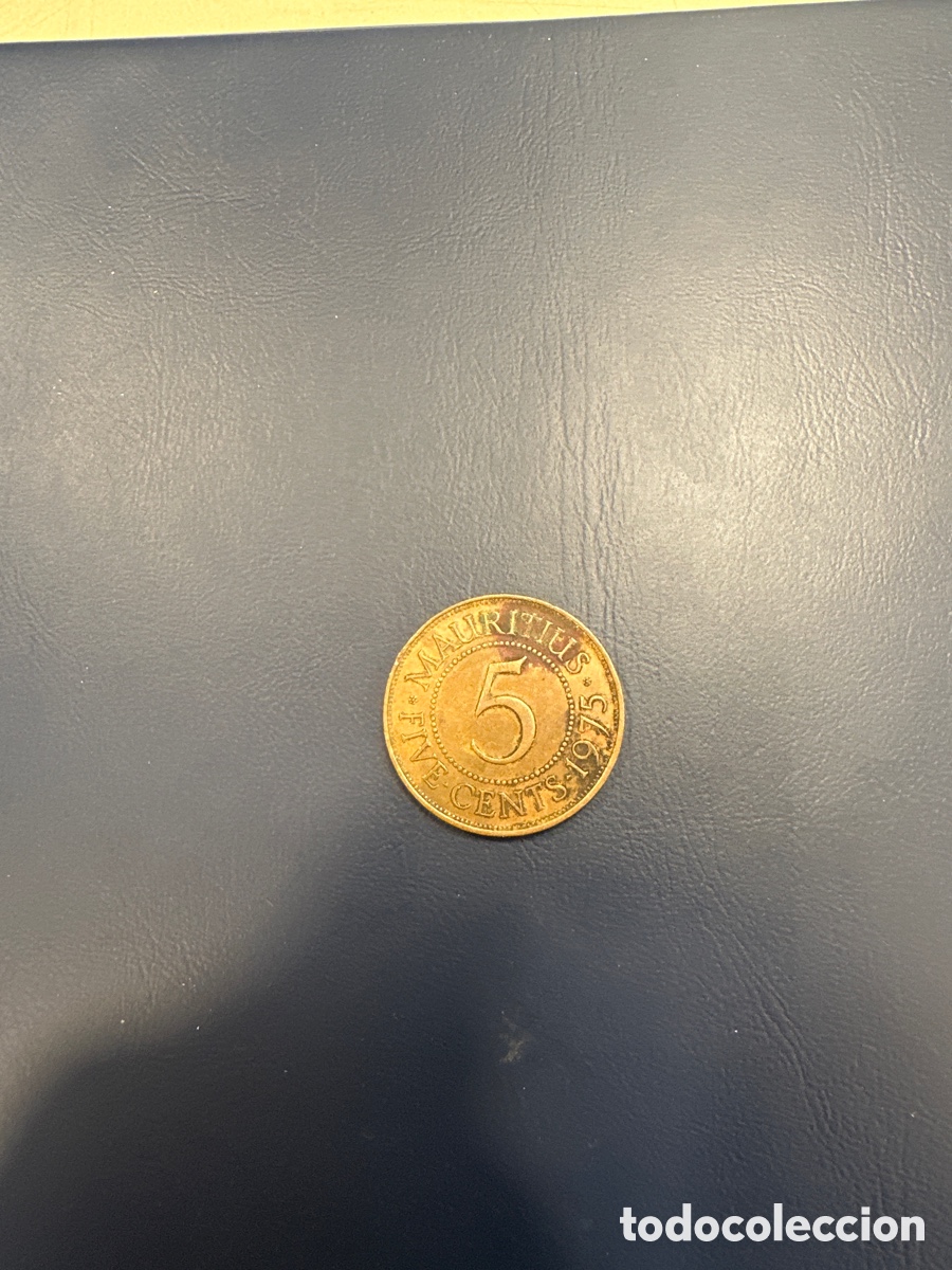 Monedas antiguas de &Aacute;frica: Moneda de Islas Mauritius de 5 cent a&ntilde;o 1975 - Foto 2