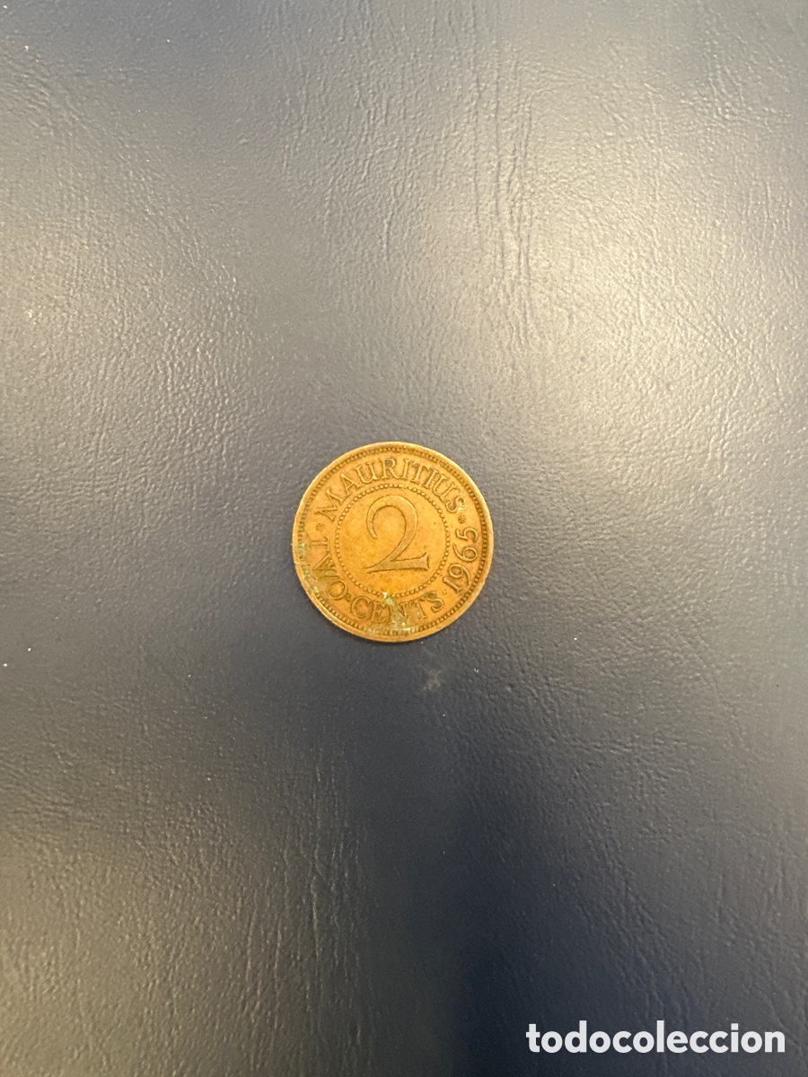 Monedas antiguas de &Aacute;frica: Moneda de Islas Mauritius de 2 cent a&ntilde;o 1965 - Foto 2