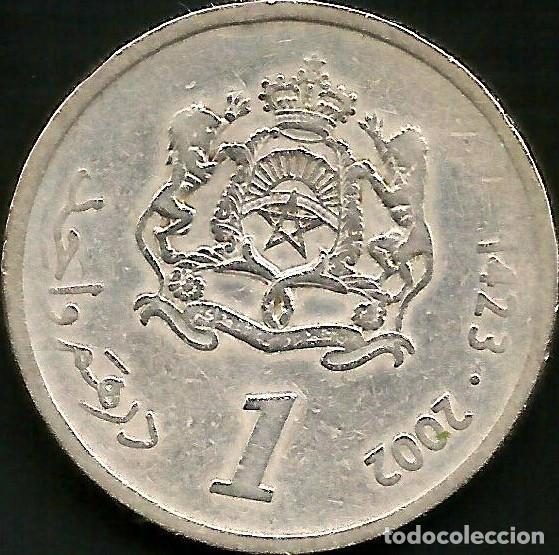 Monedas antiguas de &Aacute;frica: MARRUECOS 2002 - 1 DIRHAM - Y 117 - CIRCULADA - Foto 1