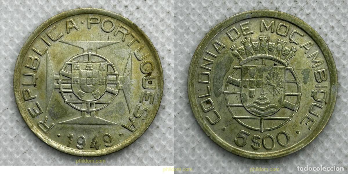 Monedas antiguas de &Aacute;frica: 3520 MOZAMBIQUE 1949 MOZAMBIQUE 5 ESCUDOS 1949