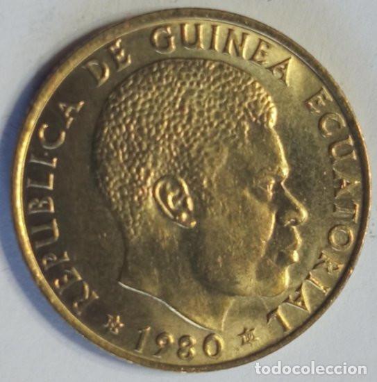 Monedas antiguas de &Aacute;frica: GUINEA ECUATORIAL - 1 EKWELE 1980 ESTRELLAS 19-80