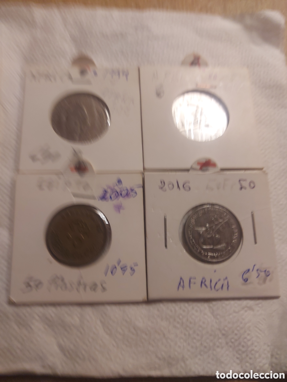Monedas antiguas de &Aacute;frica: 3 monedas de Africa y1