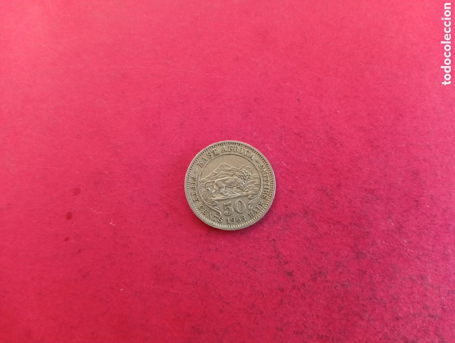 Monedas antiguas de &Aacute;frica: 50 cents &Aacute;frica Este brit&aacute;nica 1963