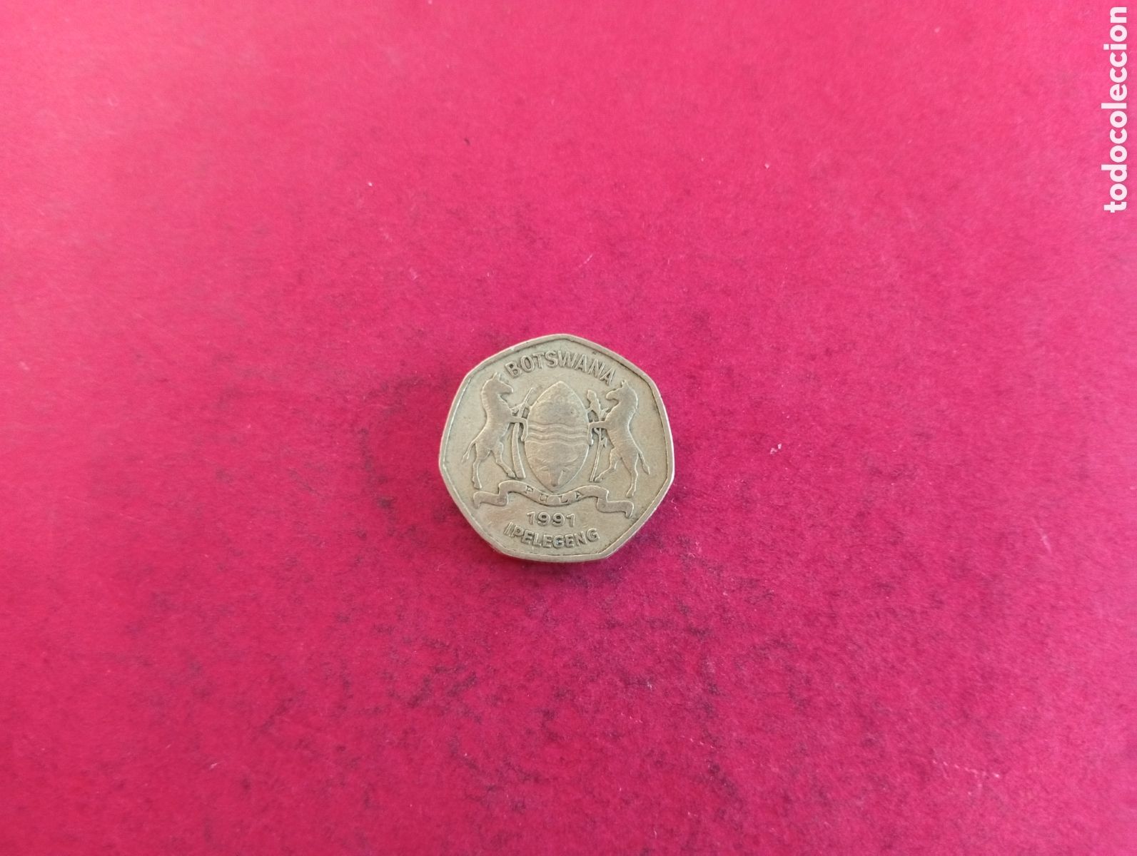 Monedas antiguas de &Aacute;frica: 1 pula de Botswana 1991