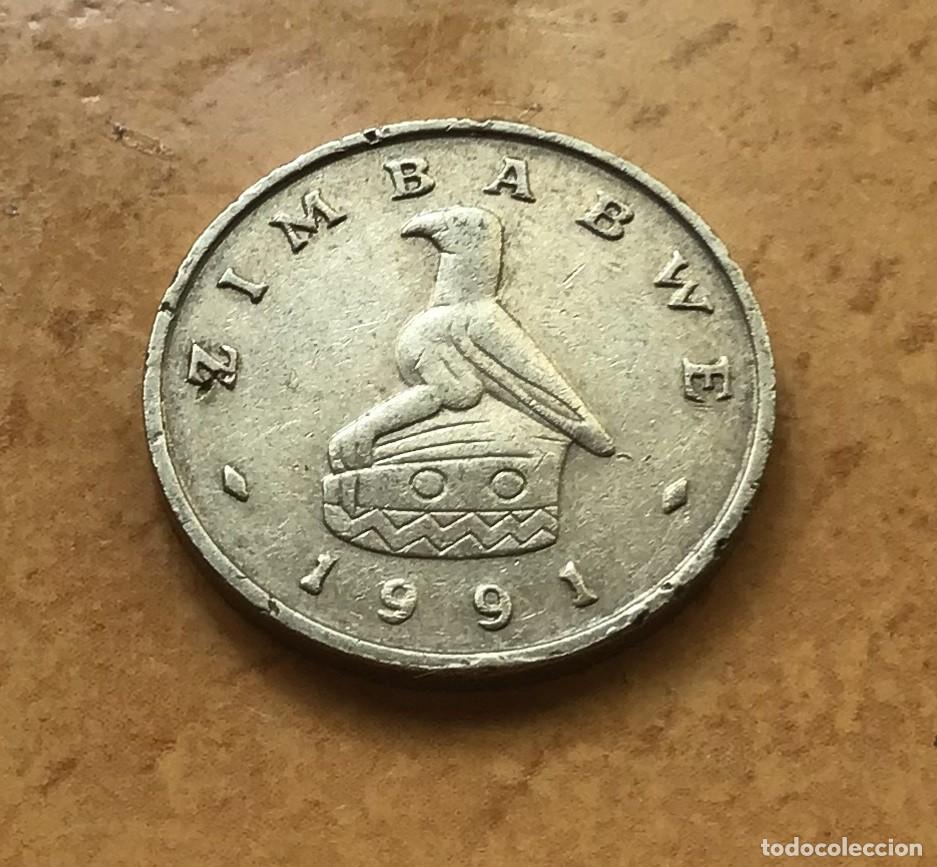 Monedas antiguas de &Aacute;frica: 10 centavos de Zimbabwe (Zimbawe). A&ntilde;o 1991