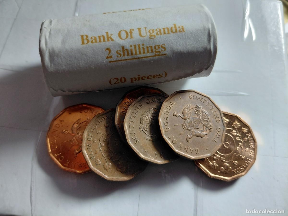 Monedas antiguas de &Aacute;frica: UGANDA - CARTUCHO 20 MONEDAS DE 2 SHILLING
