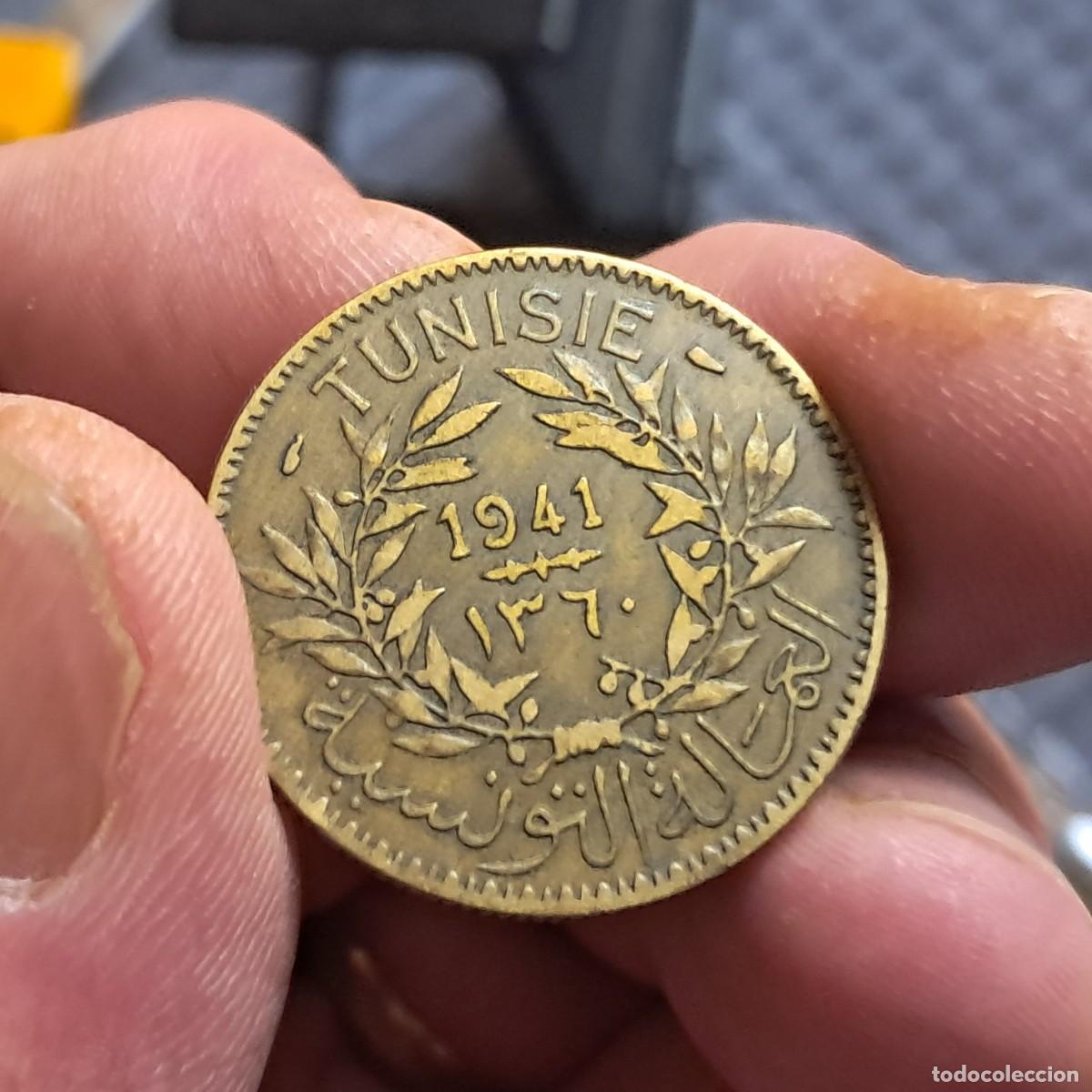 Monedas antiguas de &Aacute;frica: MONEDA DE T&Uacute;NEZ 2 FRANCS 1941 (1360) (C&aacute;maras de Comercio) KM# 248, F.