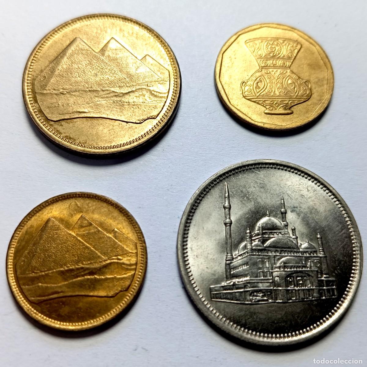 Monedas antiguas de &Aacute;frica: ⚜️ K02 093. Egipto. Lote de 4 monedas diferentes. 14 g