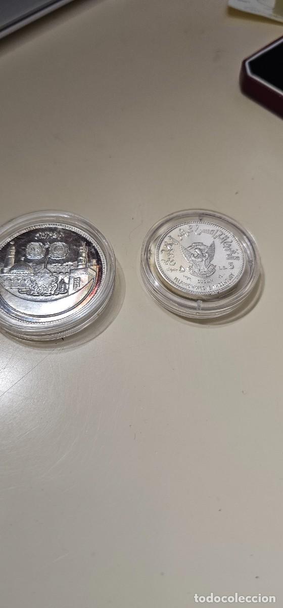 Monedas antiguas de &Aacute;frica: Sudan 10 y 5 libras 1974 -1500 a&ntilde;os Islam