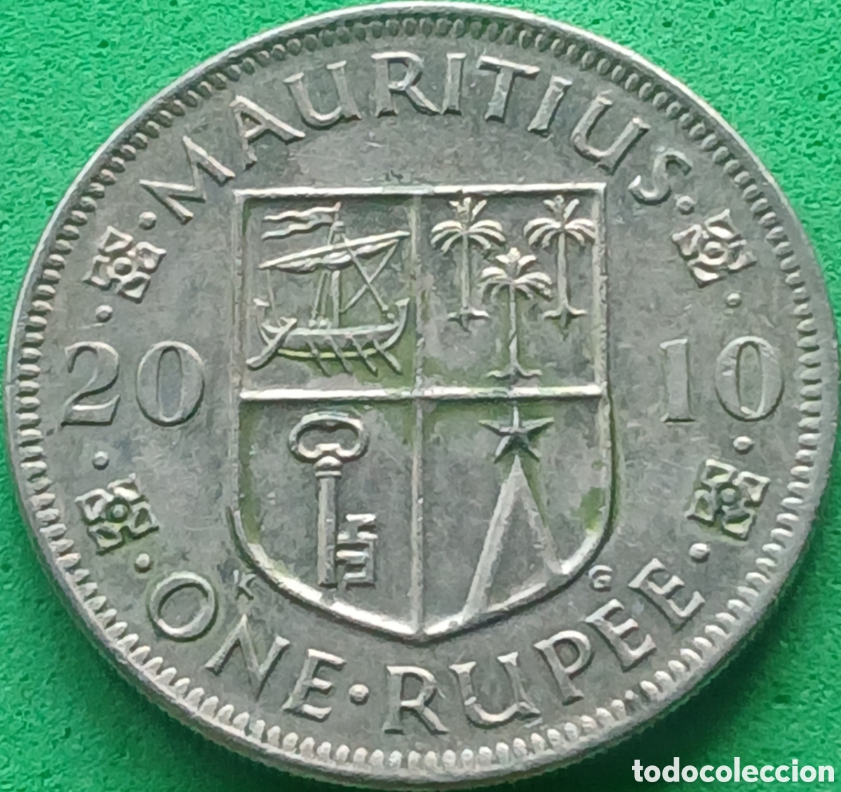 Monedas antiguas de &Aacute;frica: Mauricio one rupee 2010 km#55