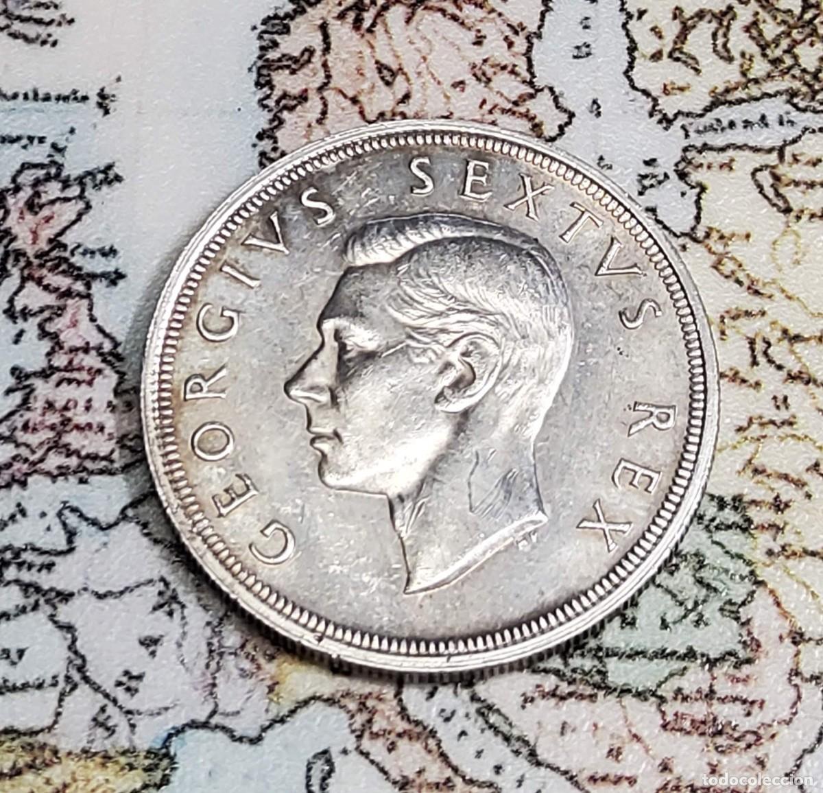 Monedas antiguas de &Aacute;frica: 5 CHELINES DE PLATA DE SUD&Aacute;FRICA DEL A&Ntilde;O 1948.SIN CIRCULAR