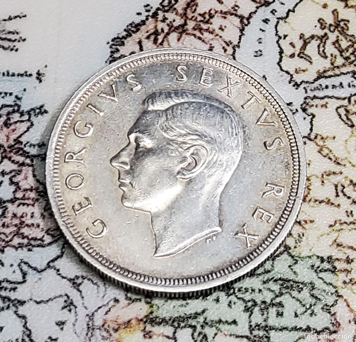 Monedas antiguas de &Aacute;frica: 5 CHELINES DE PLATA DE SUD&Aacute;FRICA DEL A&Ntilde;O 1950.SIN CIRCULAR
