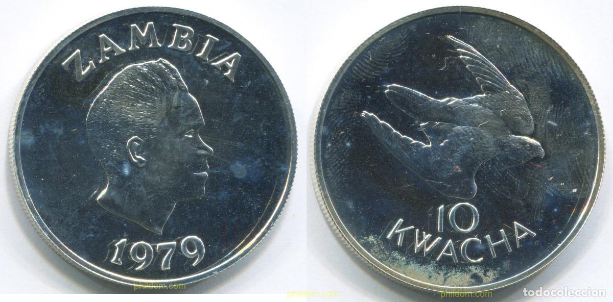 Monedas antiguas de &Aacute;frica: 3019 ZAMBIA 1979 ZAMBIA 10 KWACHA 1979