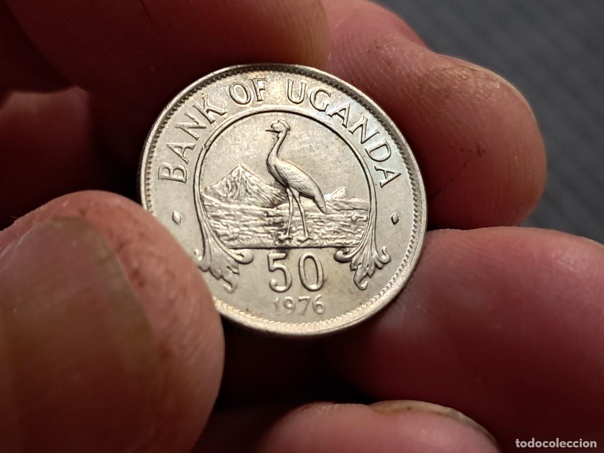 Monedas antiguas de &Aacute;frica: MONEDA DE UGANDA 50 CENTS 1976 (magn&eacute;tica) KM# 4a, VF, N# 37195