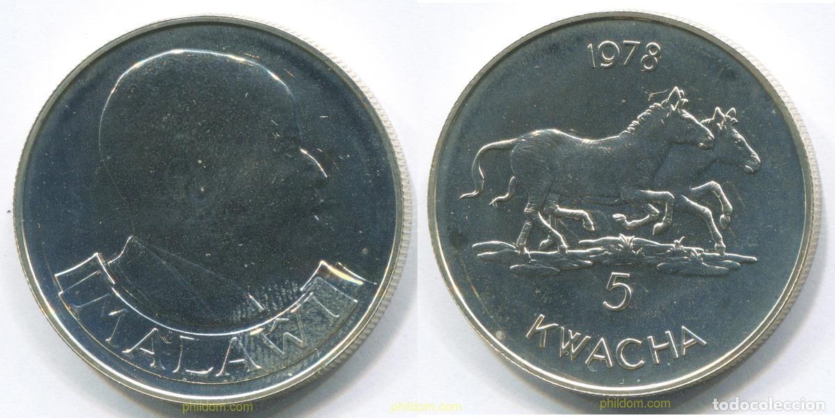 Monedas antiguas de &Aacute;frica: 3007 MALAWI 1978 MALAWI 5 KWACHA 1978