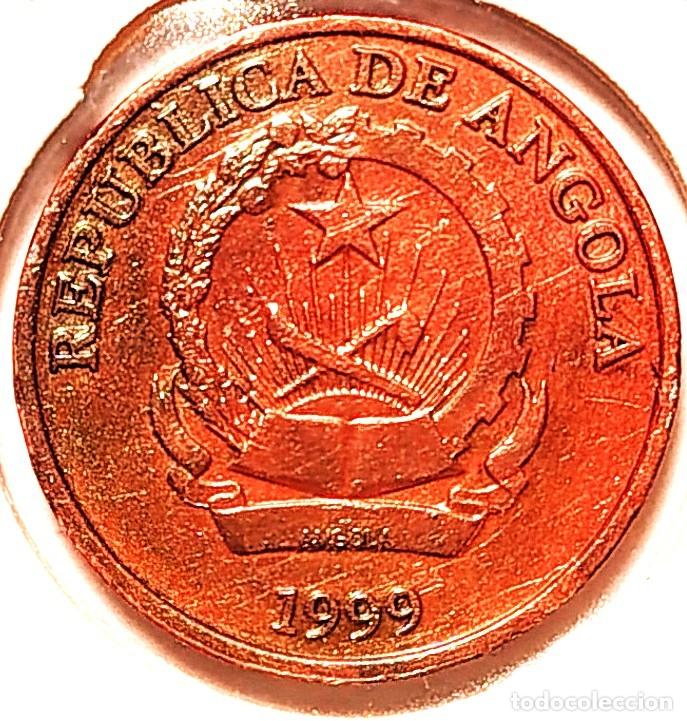Monedas antiguas de &Aacute;frica: ANGOLA (1999-) - 50 CENTIMOS 1999 - A - 3 GR. ACERO COBREADO - DIAMETRO 18 mm - KM#96 - MB