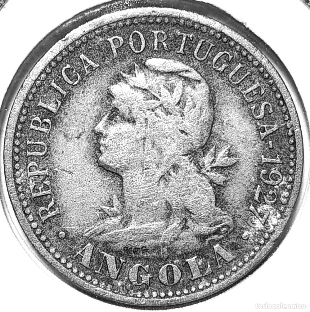 Monedas antiguas de &Aacute;frica: ANGOLA (1921-1974) - 20 CENTAVOS 1927 - A - 4,20 GR. NIQUEL-LATON - DIAMETRO 25 mm - KM#68 - MB
