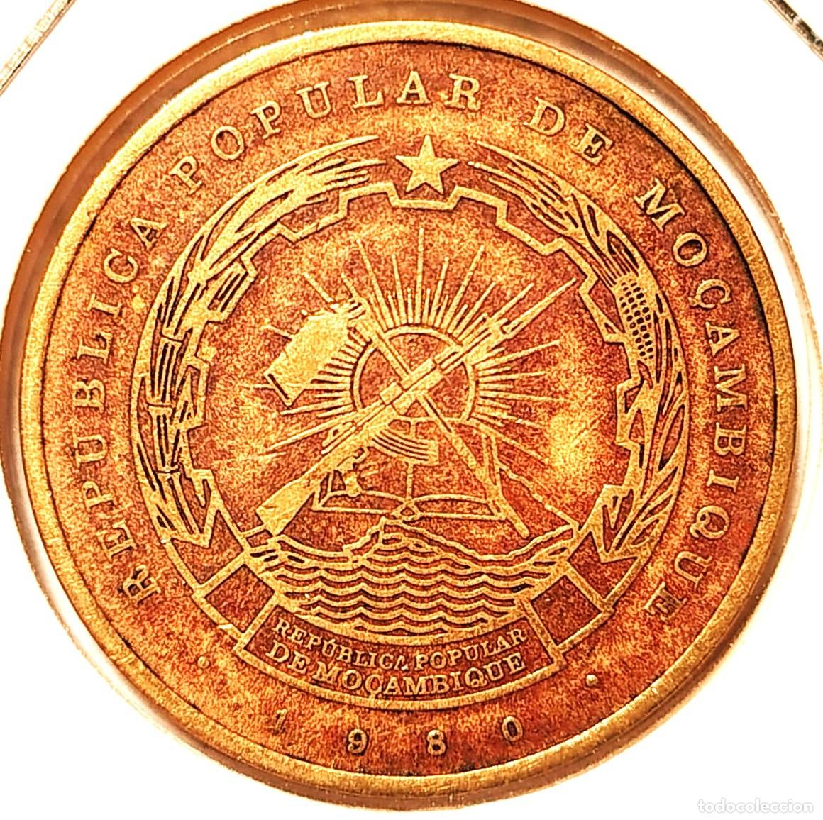 Monedas antiguas de &Aacute;frica: MOZAMBIQUE (1980-2005) - 1 METICAL 1980 - A - 8 GR. LATON - DIAMETRO 26 mm - KM#99 - MB