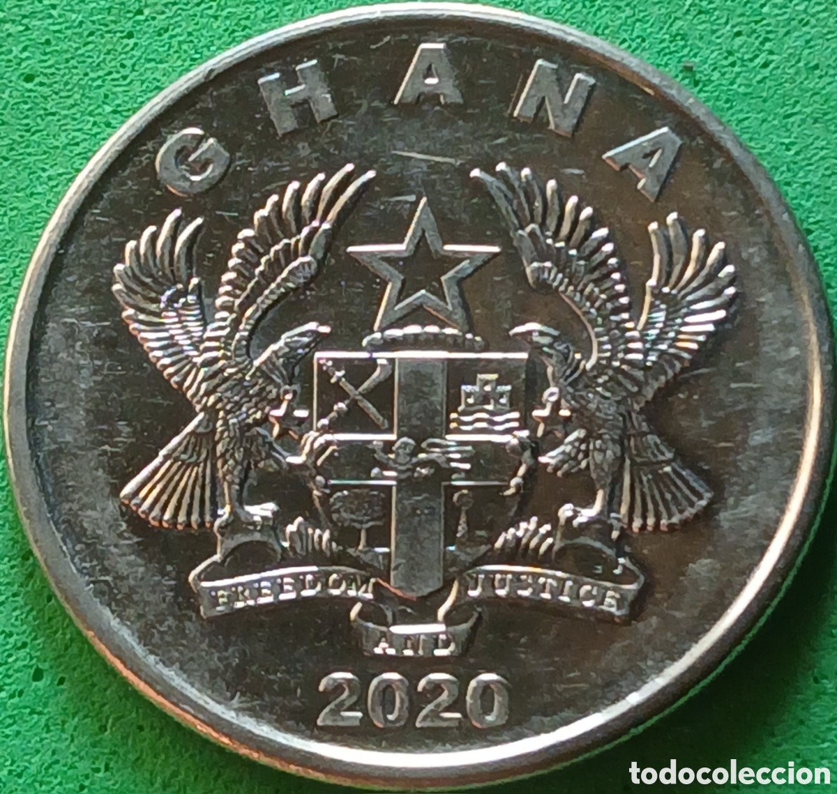 Monedas antiguas de &Aacute;frica: Ghana 50 pesewas 2020 km#41 poco com&uacute;n