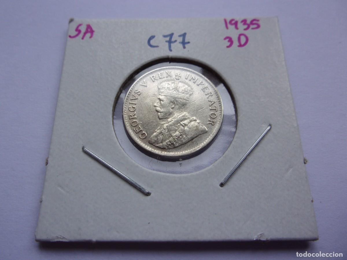 Monedas antiguas de &Aacute;frica: 40SCG16 Sud&aacute;frica 1935 3 pence de plata