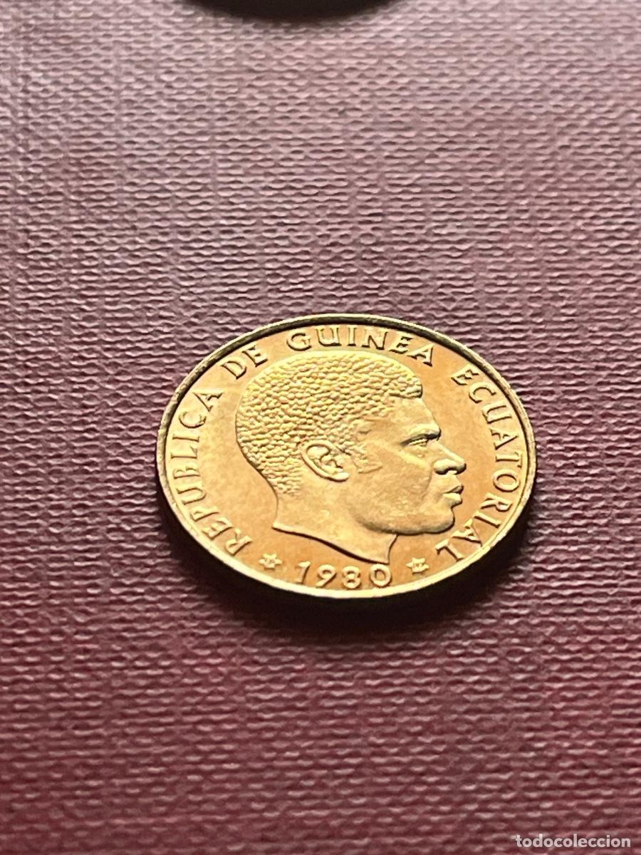 Monedas antiguas de &Aacute;frica: Antigua moneda de Guinea Ecuatorial 1 Ekwele de 1980
