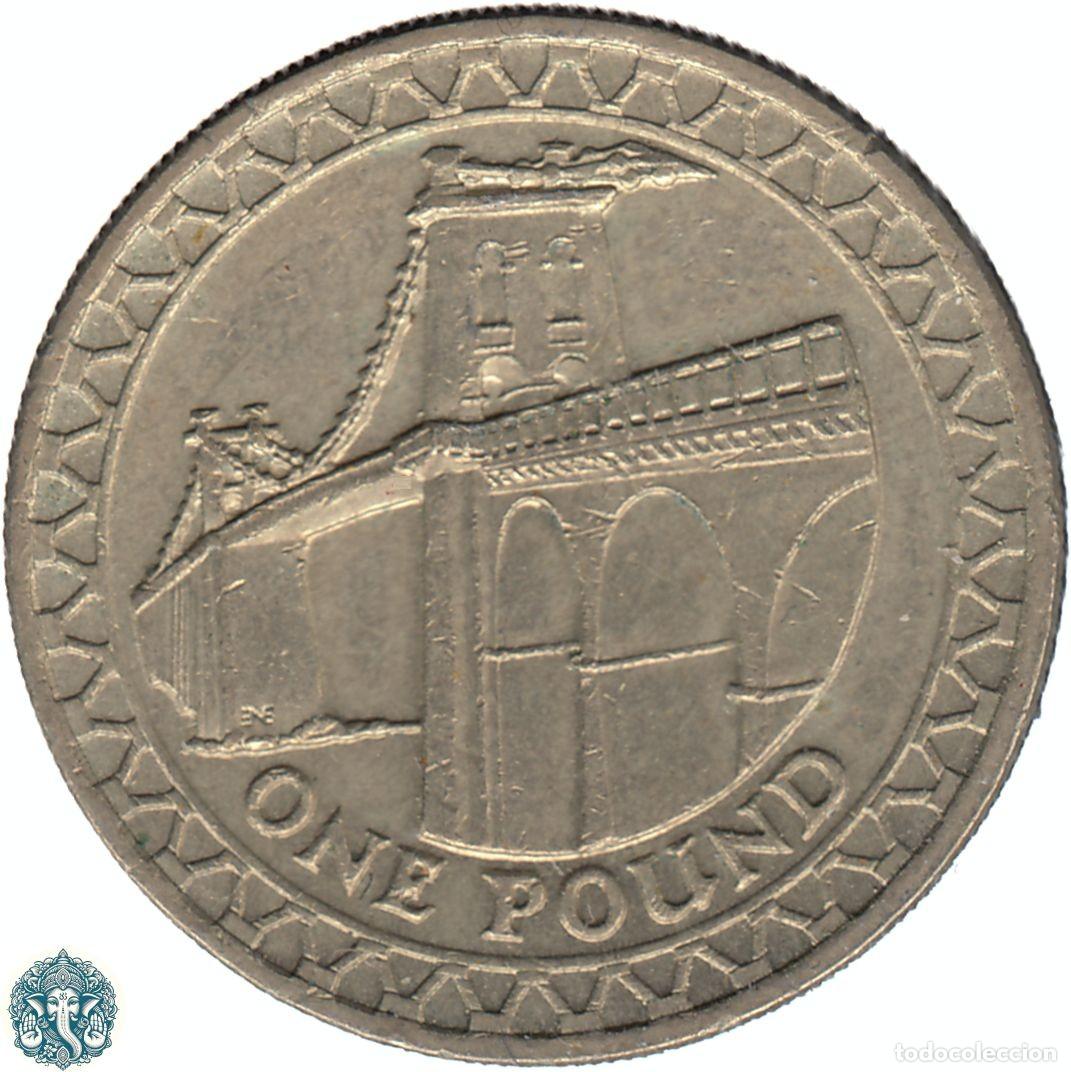 Monedas antiguas de &Aacute;frica: REINO UNIDO 1 Libra 2005 Puente en Suspensi&oacute;n de Menai KM#1051 INGLATERRA GRAN BRETA&Ntilde;A