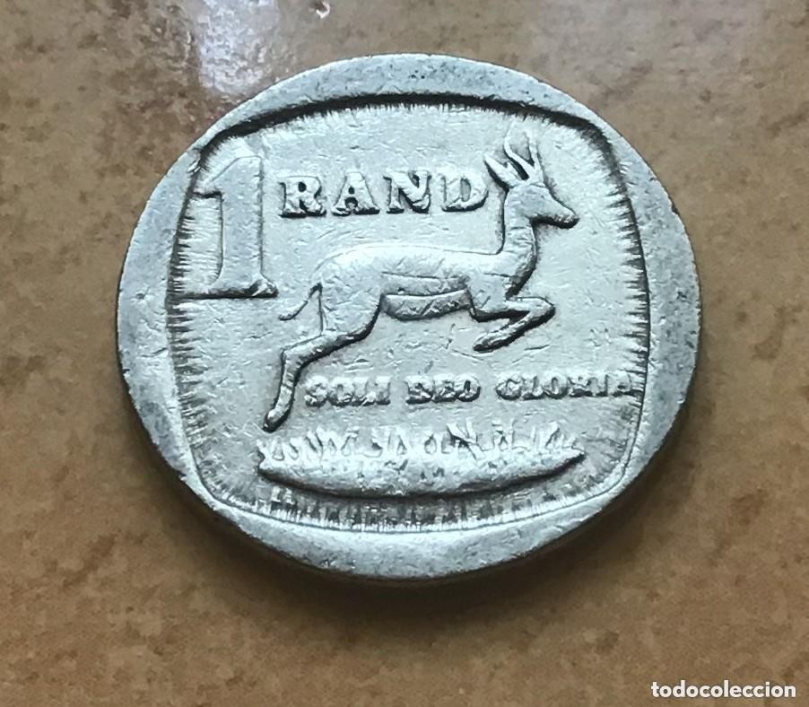 Monedas antiguas de &Aacute;frica: 1 rand de Sud&aacute;frica. A&ntilde;o 1991