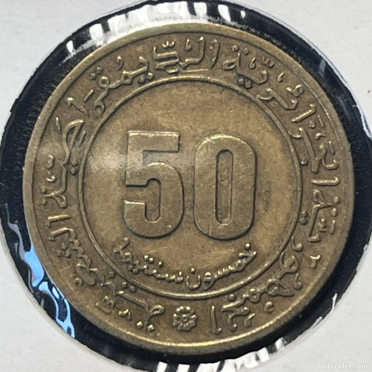 Monedas antiguas de &Aacute;frica: ARGELIA - ALGERIA 50 CENTIMES 1975 KM#109 &rdquo;S&eacute;tif Massacre&rdquo;