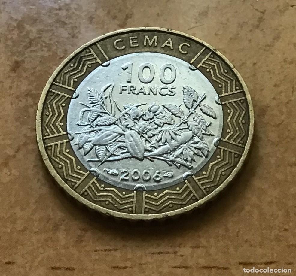Monedas antiguas de &Aacute;frica: 100 francos de &Aacute;frica central. A&ntilde;o 2006