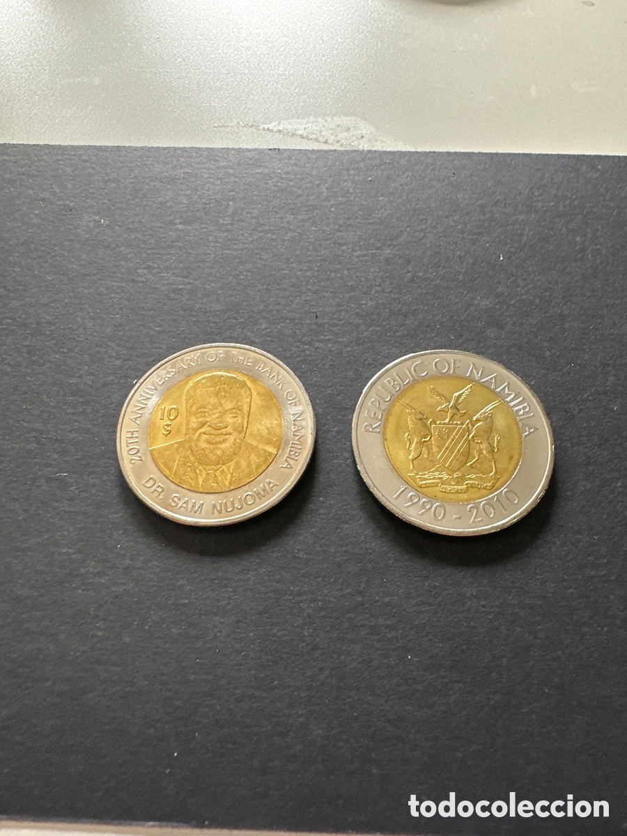 Monedas antiguas de &Aacute;frica: Moneda bimetalica de Namibia de 10 dollars a&ntilde;o 2010 sin circular