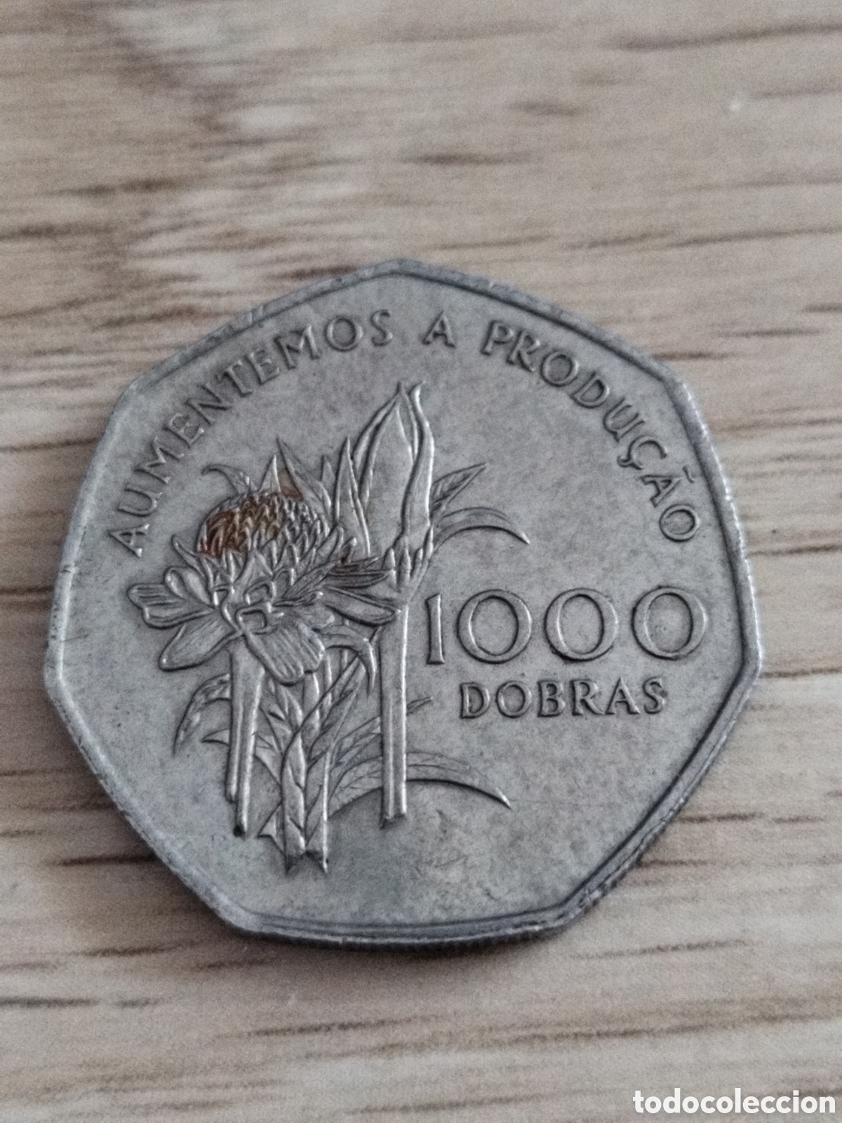 Monedas antiguas de &Aacute;frica: Santo Tom&eacute; y Pr&iacute;ncipe moneda de 1000 dobras de 1997 km#90
