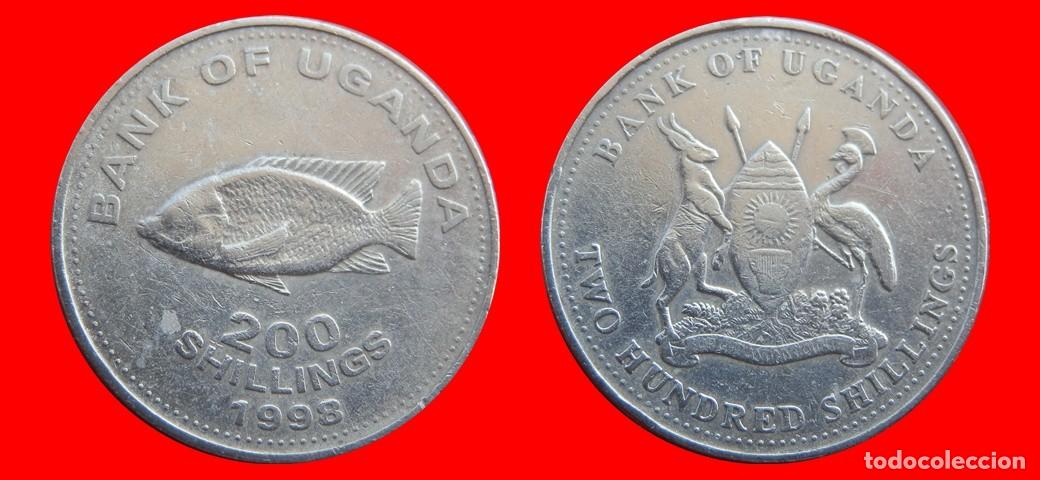 Monedas antiguas de &Aacute;frica: 200 CHELINES SHILLINGS 1998 UGANDA-143848