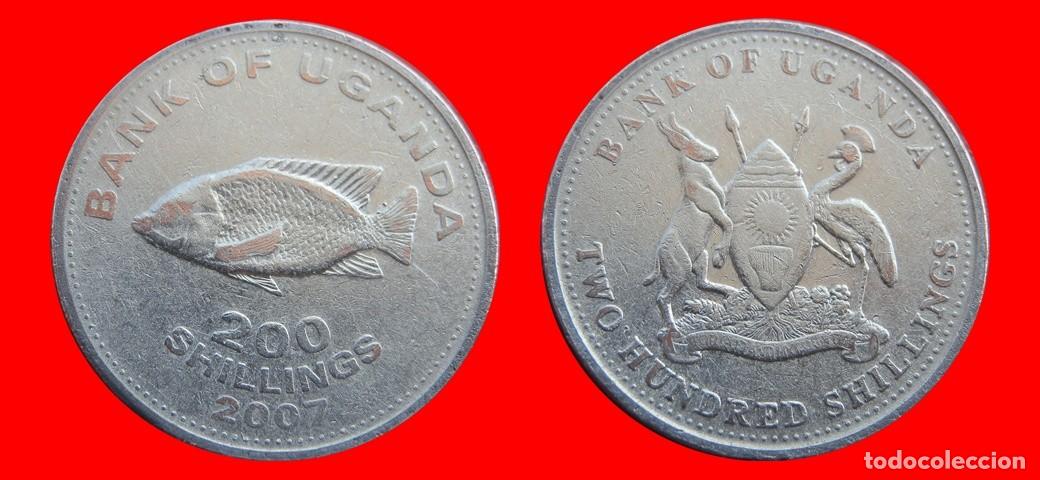 Monedas antiguas de &Aacute;frica: 200 CHELINES SHILLINGS 2007 UGANDA-143849