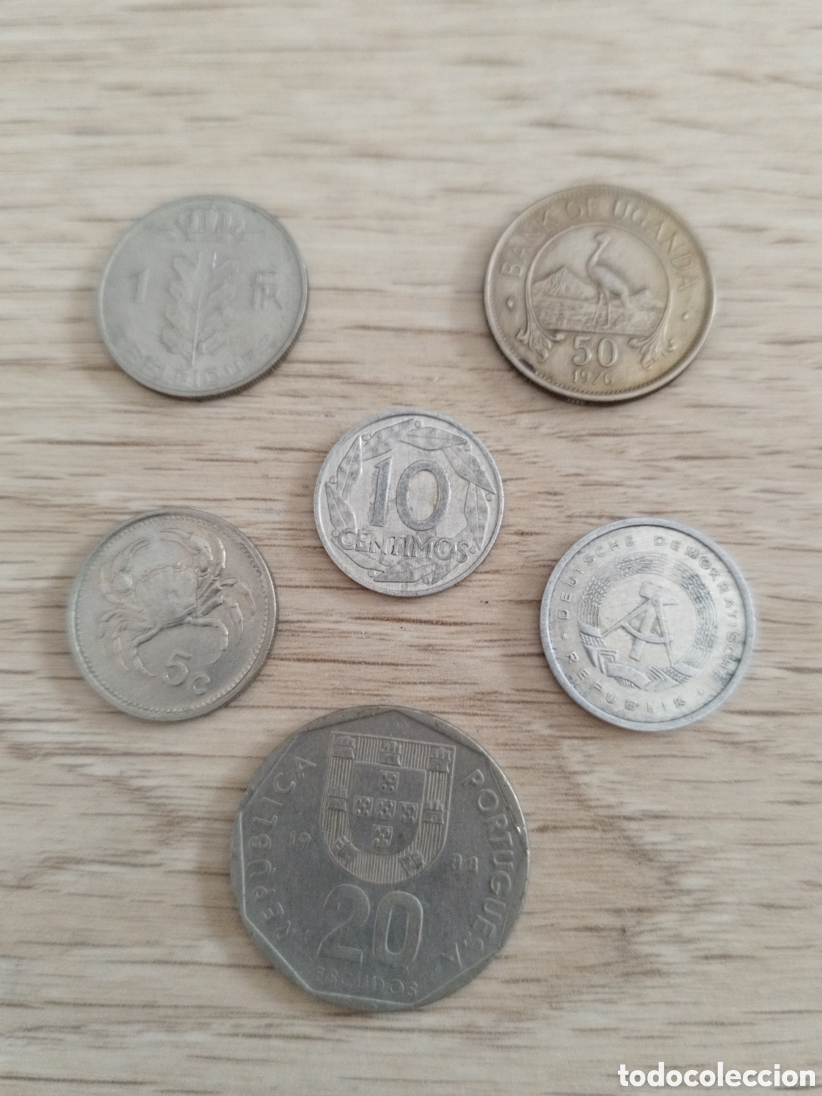 Monedas antiguas de &Aacute;frica: (11)Lote de 6 monedas mundiales