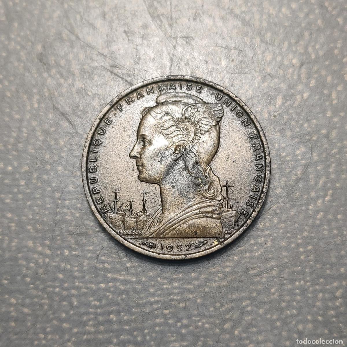 Monedas antiguas de &Aacute;frica: SOMALIA FRANCESA DJIBOUTI 20 FRANCS 1952