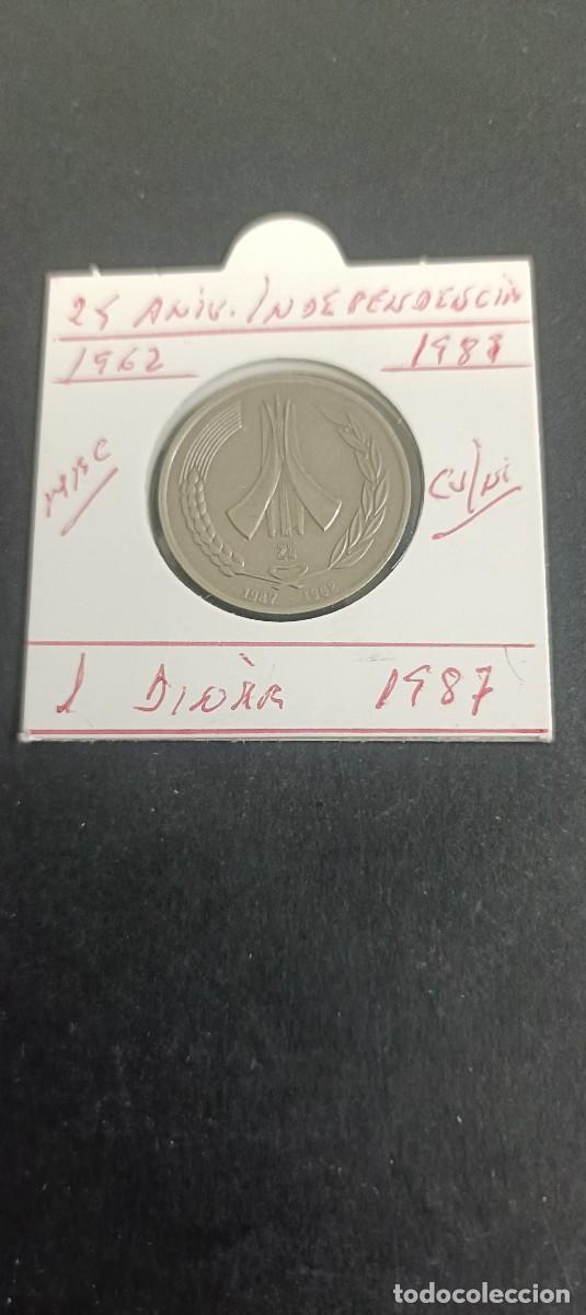 Monedas antiguas de &Aacute;frica: ARGELIA 1 DINAR 1987 MBC KM=117 (CUPRONIQUEL)25 ANIV.INDEPENDENCIA 1962-1987