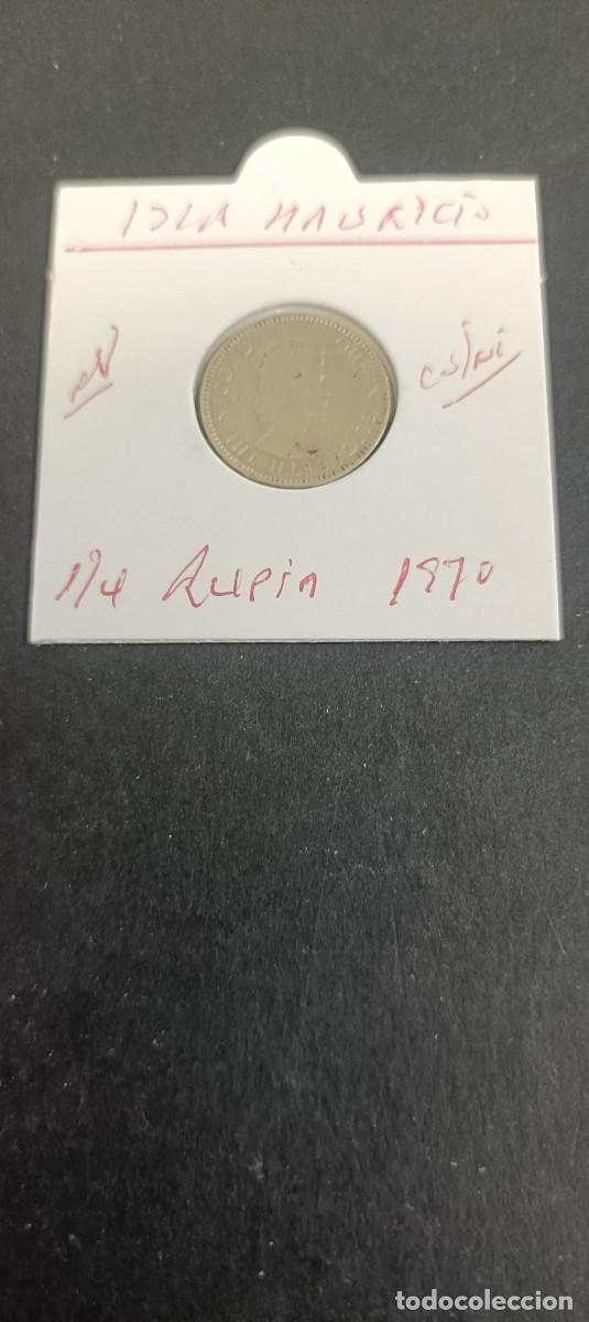 Monedas antiguas de &Aacute;frica: ISLA MAURICIO 1/4 RUPIA 1970 KM=36 (CUPRONIQUEL) ISABEL II